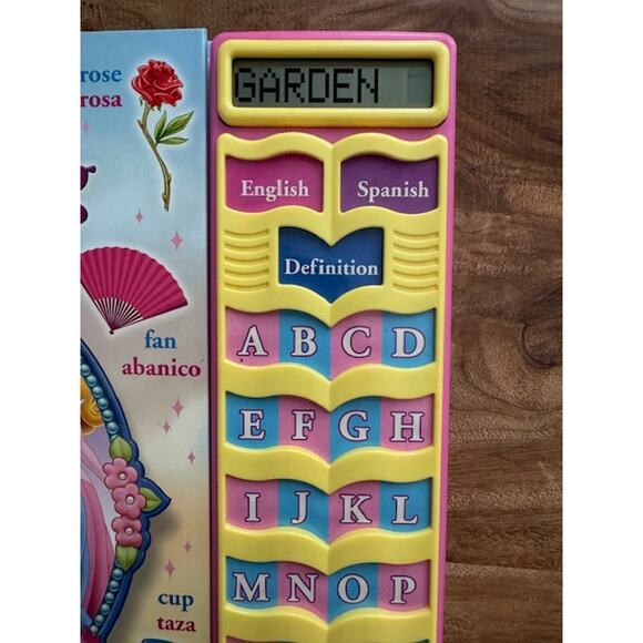 Disney Princess Talking Dictionary Play-a-Sound English & Spanish 400 Word Book - Picture 9 of 12